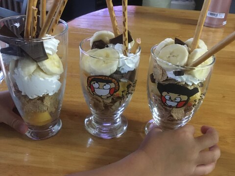 父の日に！子どもと一緒にチョコレートパフェ♫